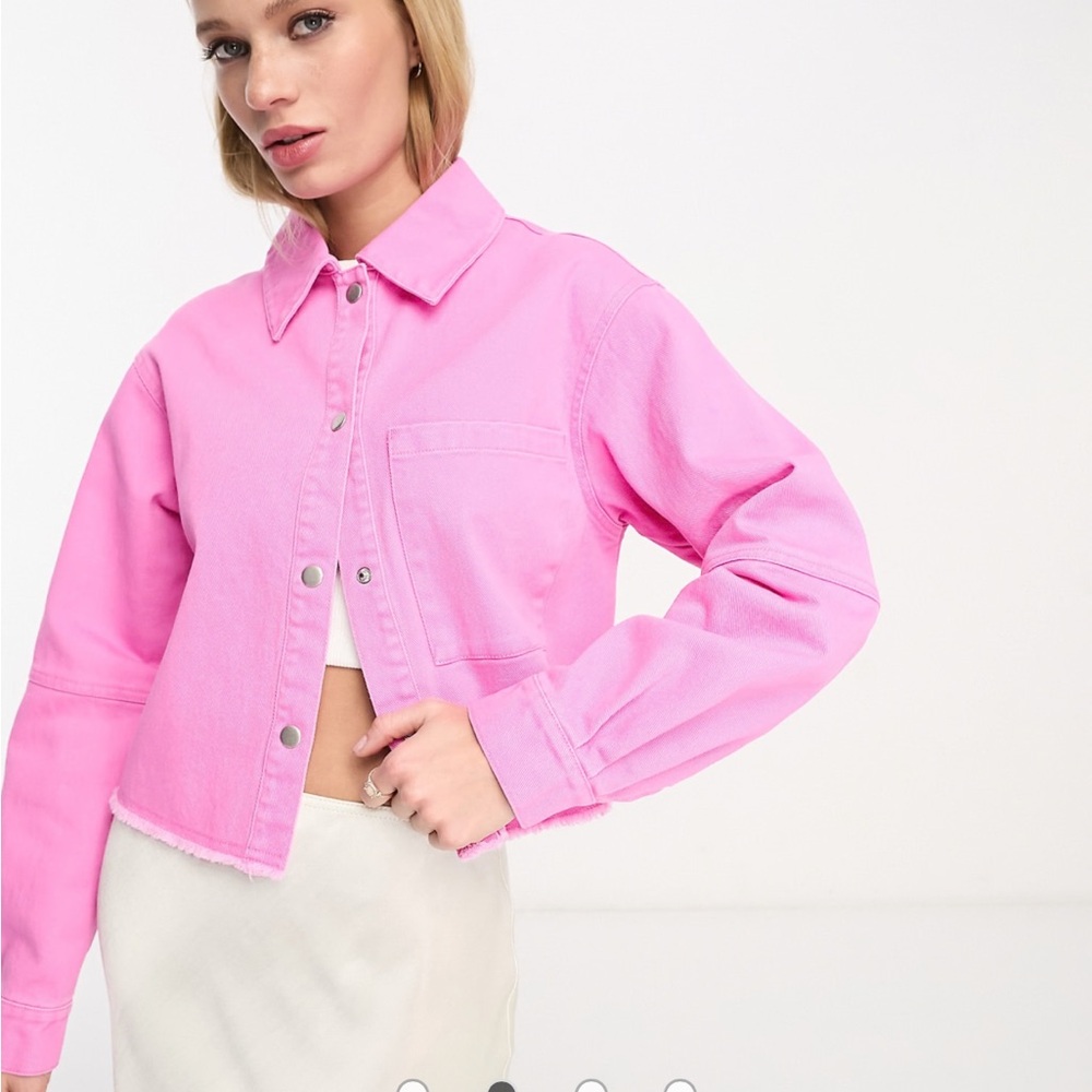 ASOS Design Women's Pink Denim Jacket